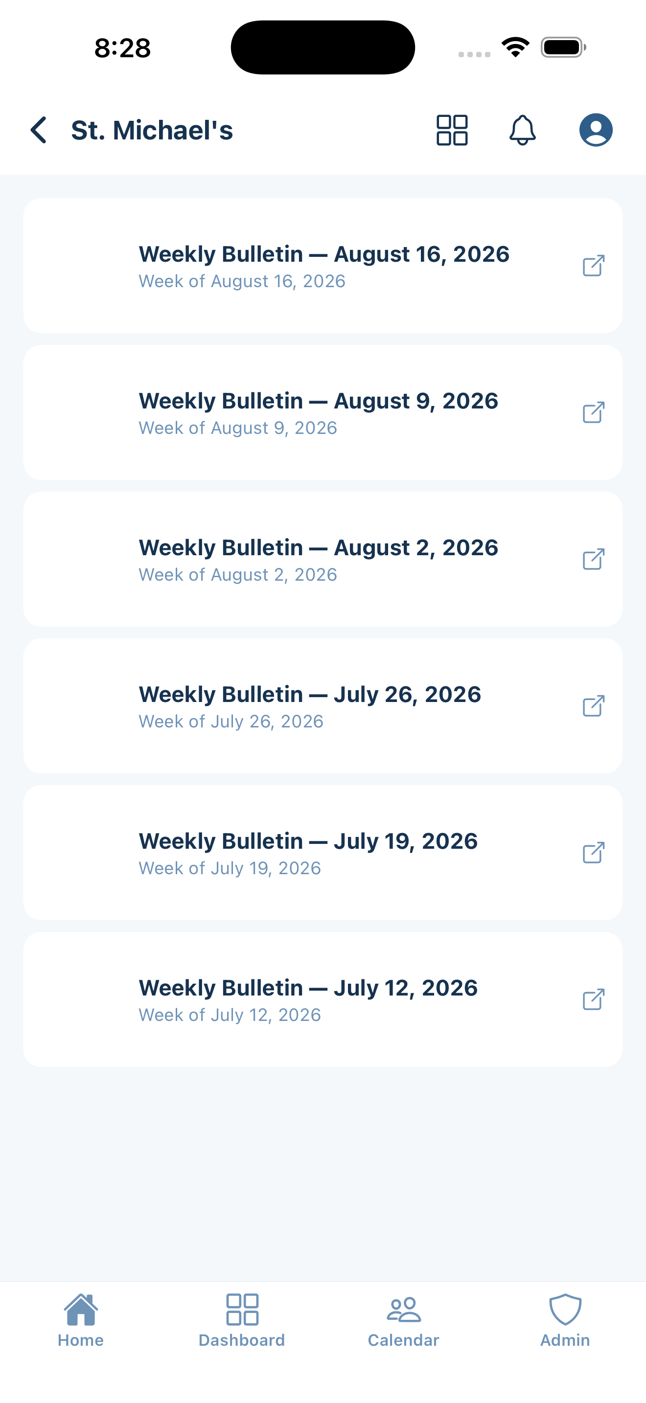Unitas — Weekly bulletin